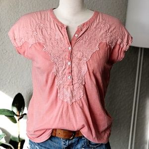 Lucky Brand Embroidered Top